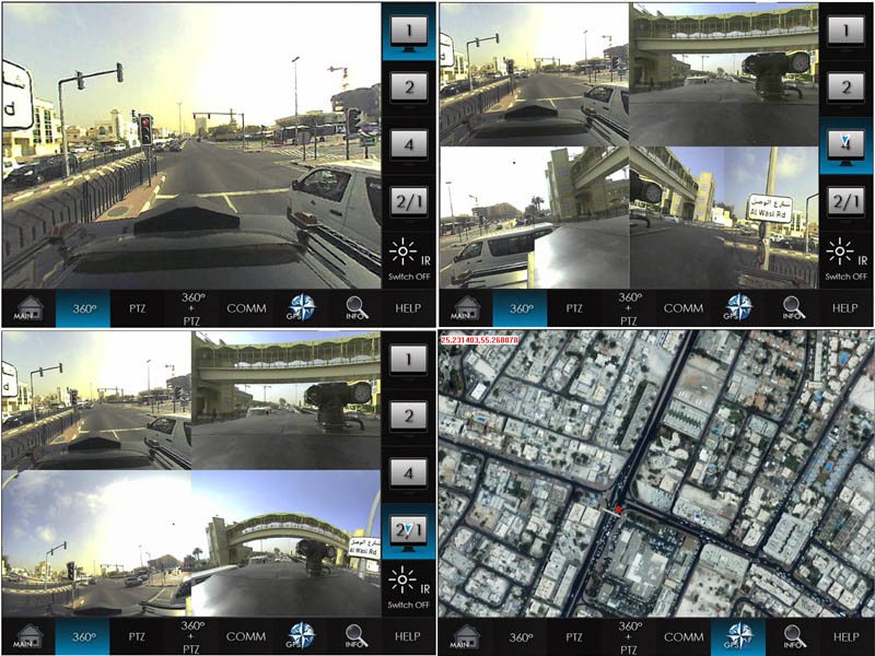 Four touch screens, four operators, one system.