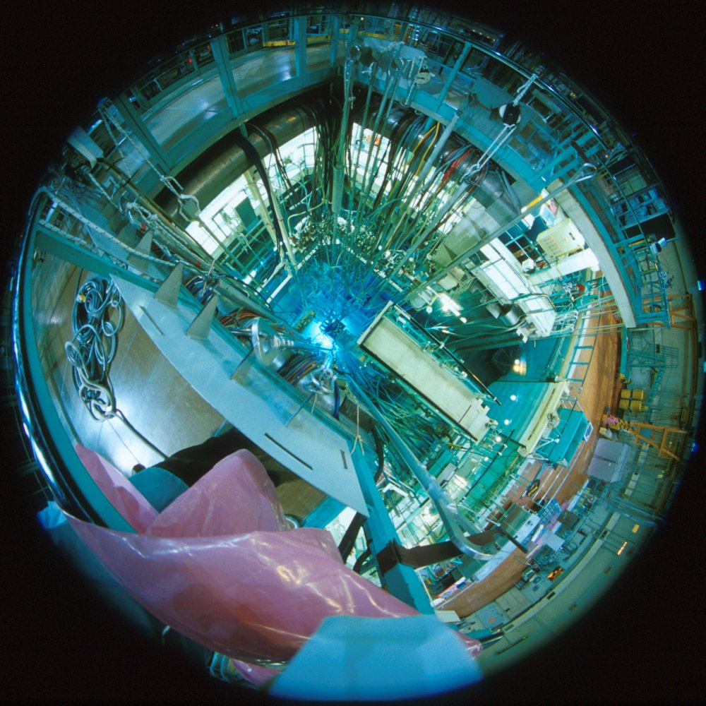 Looking down into the reactor pool. Slide scan, 1999.