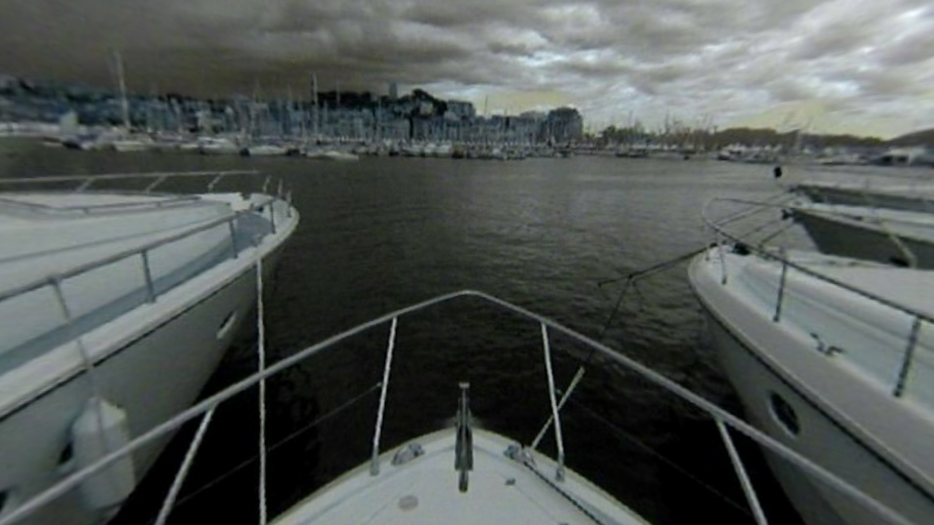 Ferretti, 2001: from the bow.
